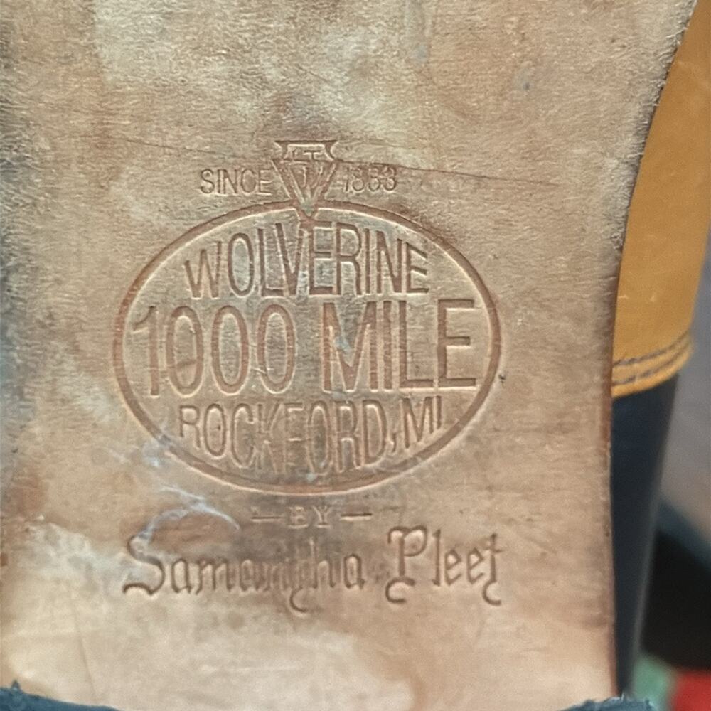Wolverine 1000 Mile by Samantha Pleet Bonny Black & Tan Leather Boots - Picture 6 of 8